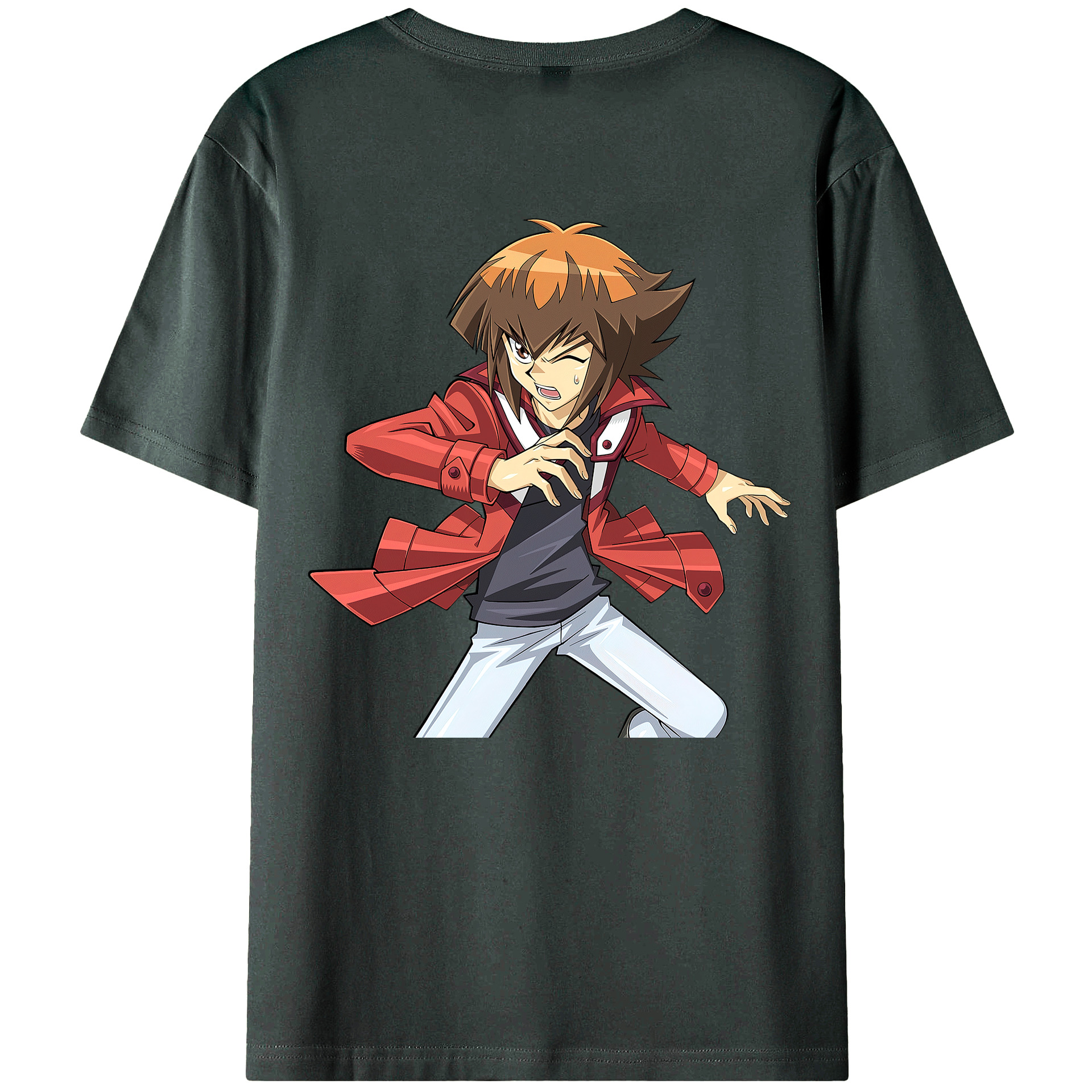 （画像用） 遊☆戯☆王 Yu-Gi-Oh! 綿100％ メンズ半袖Tシャツ（バックプリント） 通気性